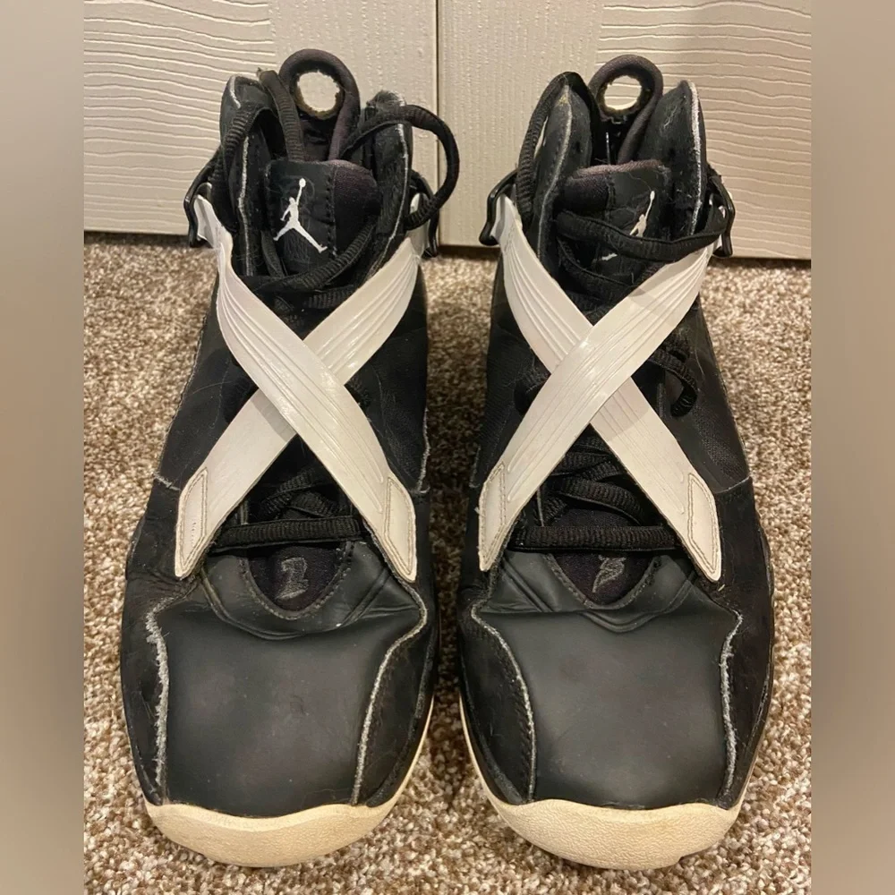 Size 9.5 Nike Air Jordan VIII Retro 8.0 Dark Charcoal Black White Men